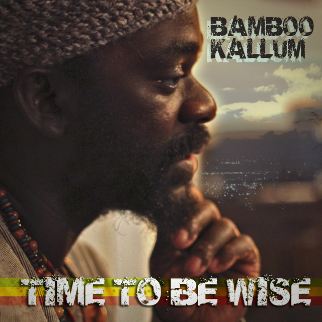Cover art for Time to Be Wise by Bamboo Kallum and Poorman Dub Sound: a profile portrait in a knitted hat, the title in red, gold and green